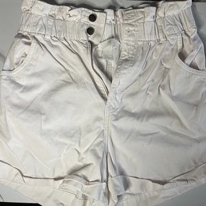 white high wasted shorts